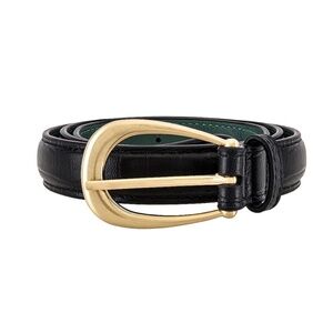 Sancia Black Leather Constance Belt - New Without Tags